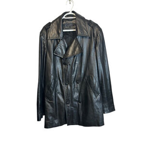 Rudsak Long Buttery Black Leather Coat - Men’s Size Large